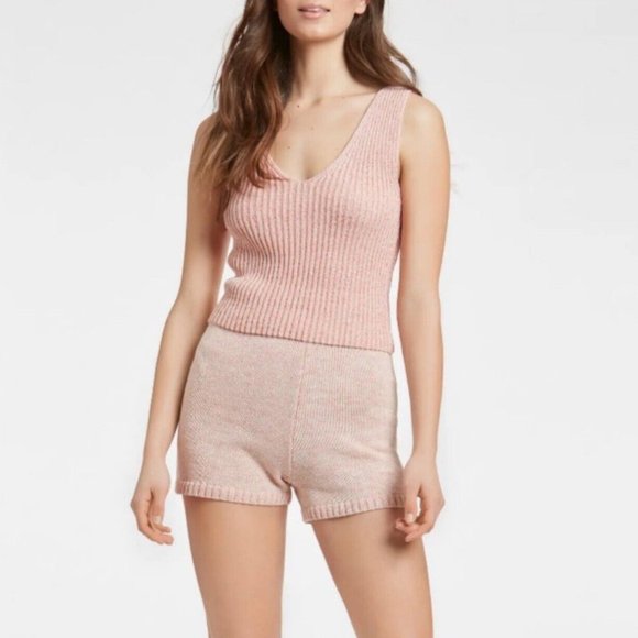 Juicy Couture Cropped Pink Cami Sweater V Neck Size Small - Picture 9 of 9